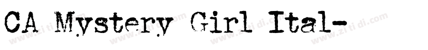 CA Mystery Girl Ital字体转换
